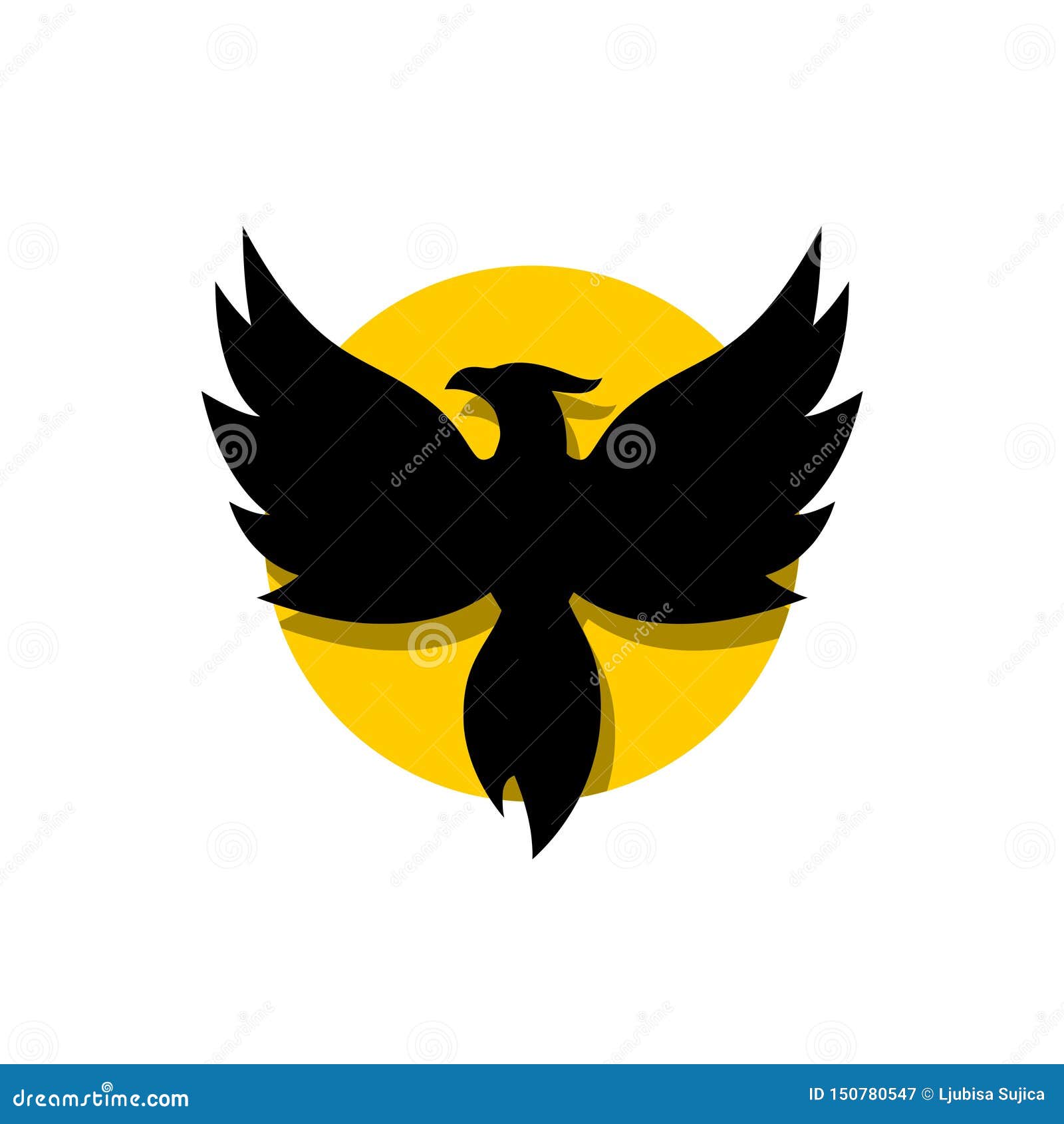 Phoenix Circle Logo, Icon, Sign Stock Vector - Illustration of family ...