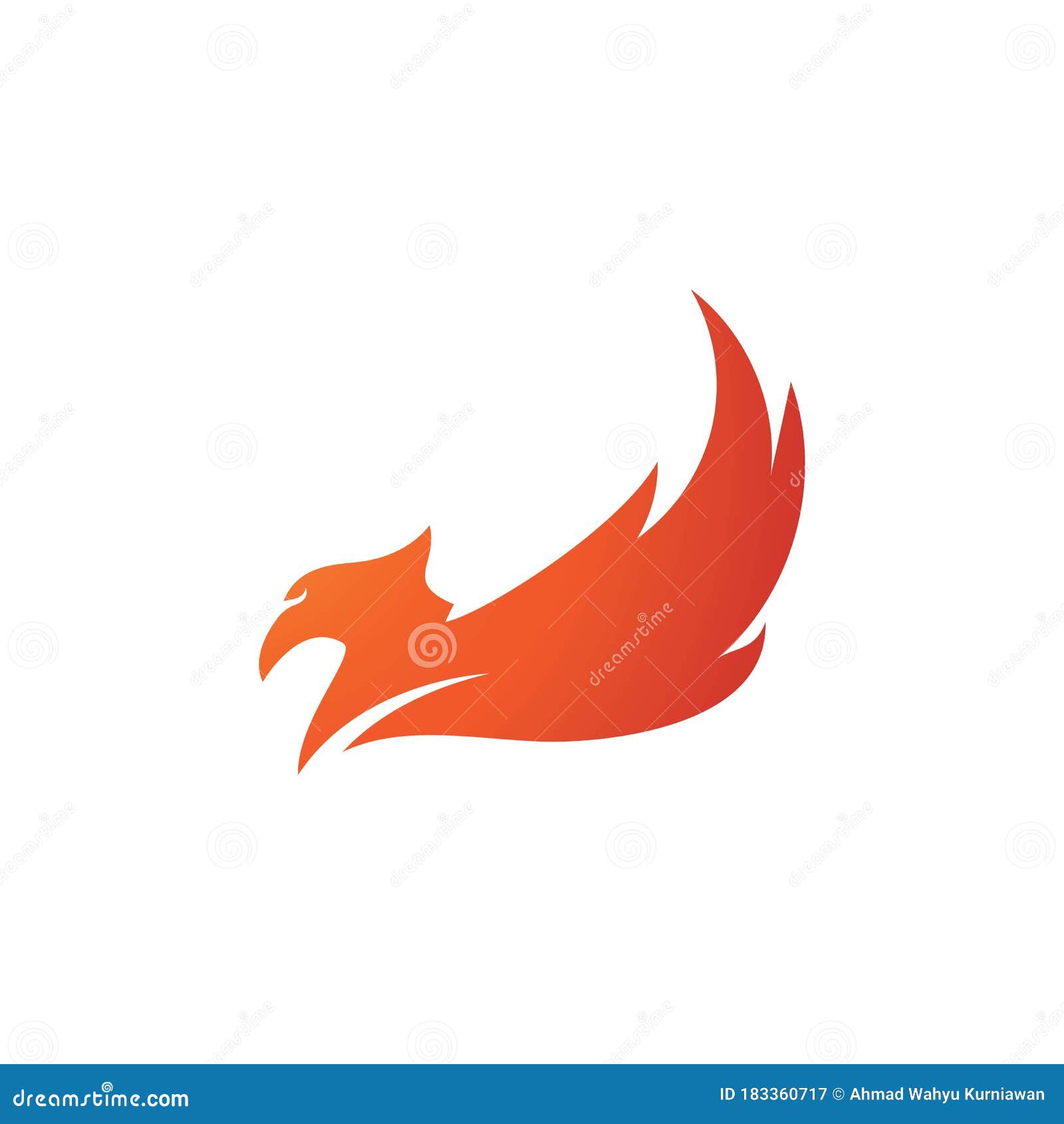 Phoenix fire Bird Logo stock vector. Illustration of rising - 183360717