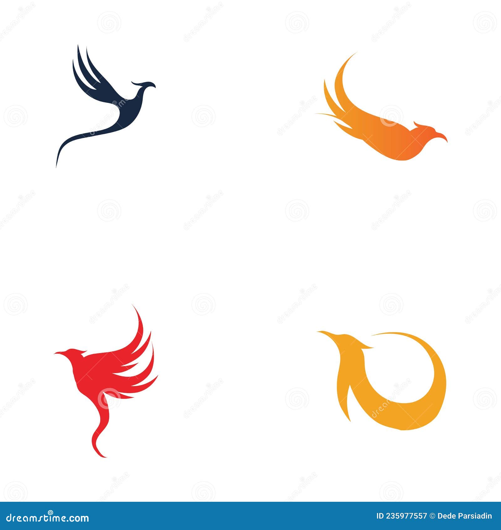 Phoenix Logo Design Vector Illustration Stock Vector Illustration of