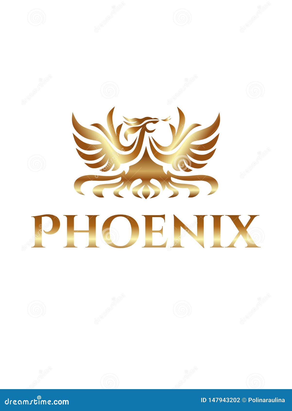 Phoenix Luxury Golden Logo Stock Photo Illustration Of Ashes Brand