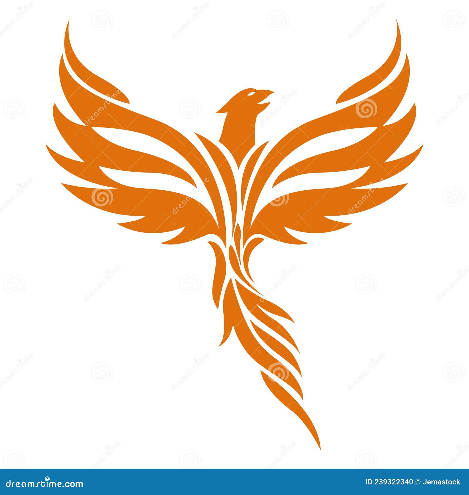 Phoenix onfire bird stock vector. Illustration of burning - 239322340