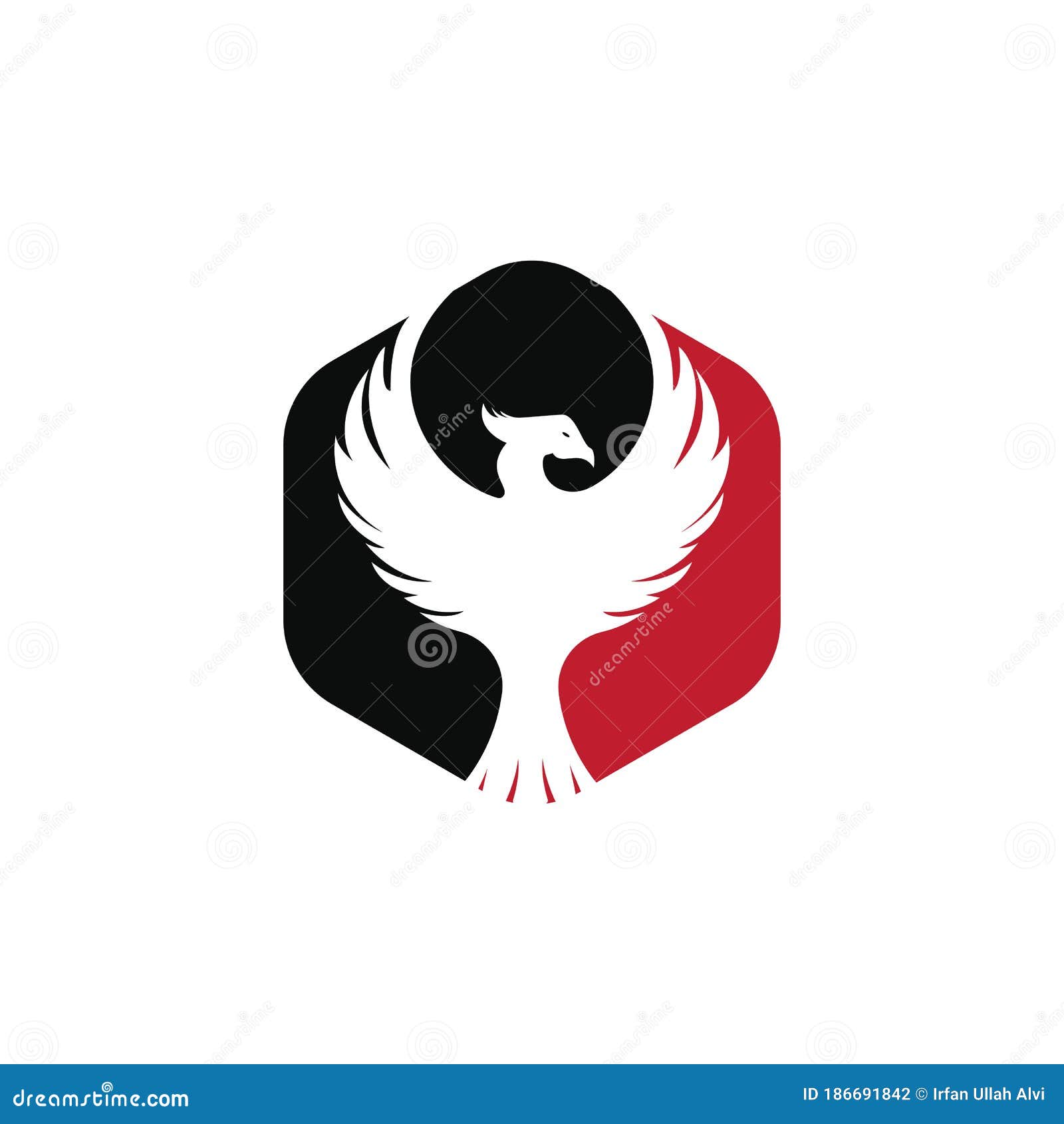 Phoenix Bird Vector Logo Design. Stock Vector - Illustration of ...