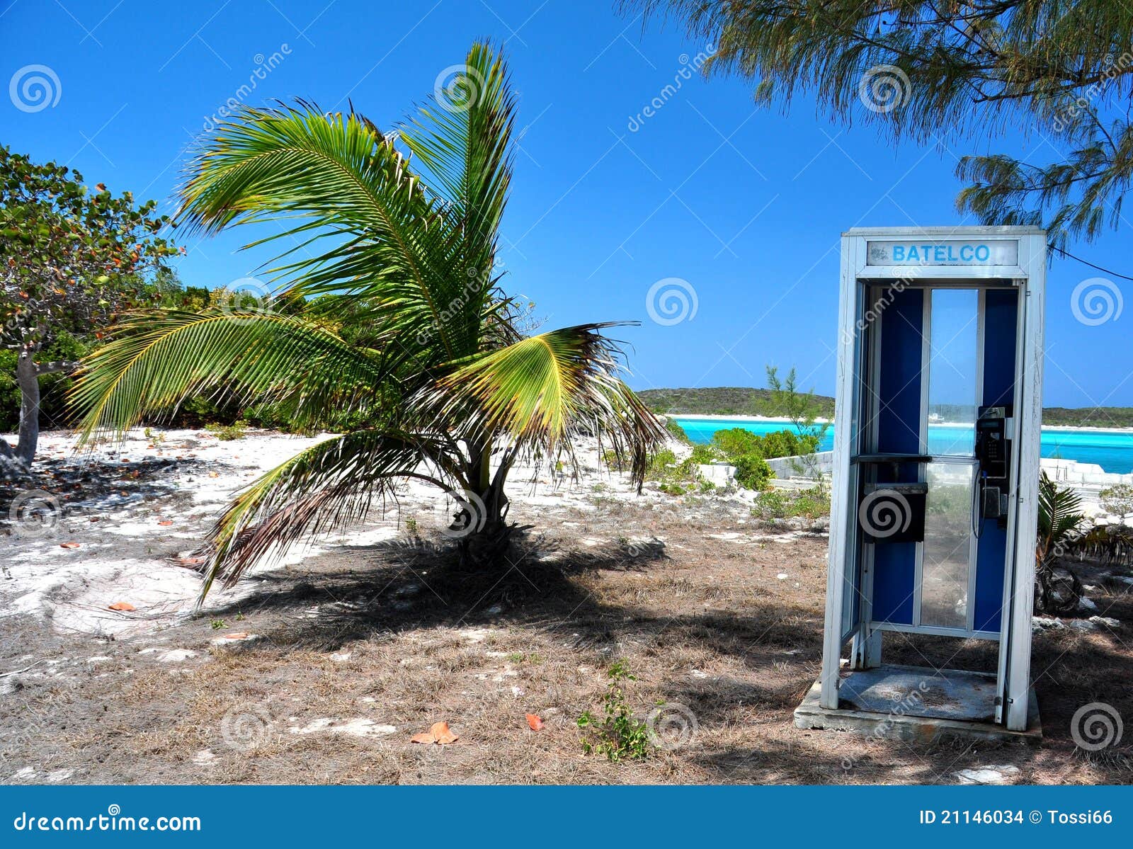 Phone booth Bahamas stock photo. Image of misplaced, recreational