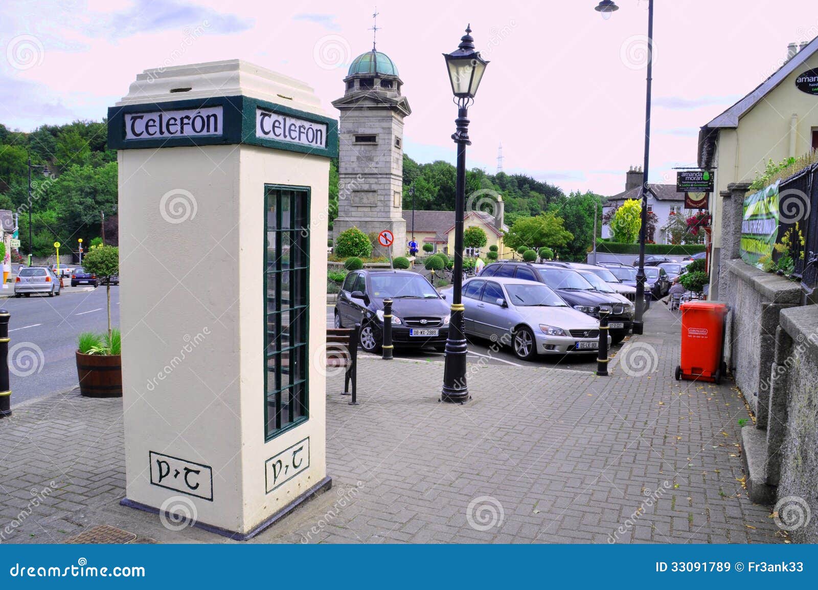 Phone Box Ireland editorial stock image. Image of cars 33091789