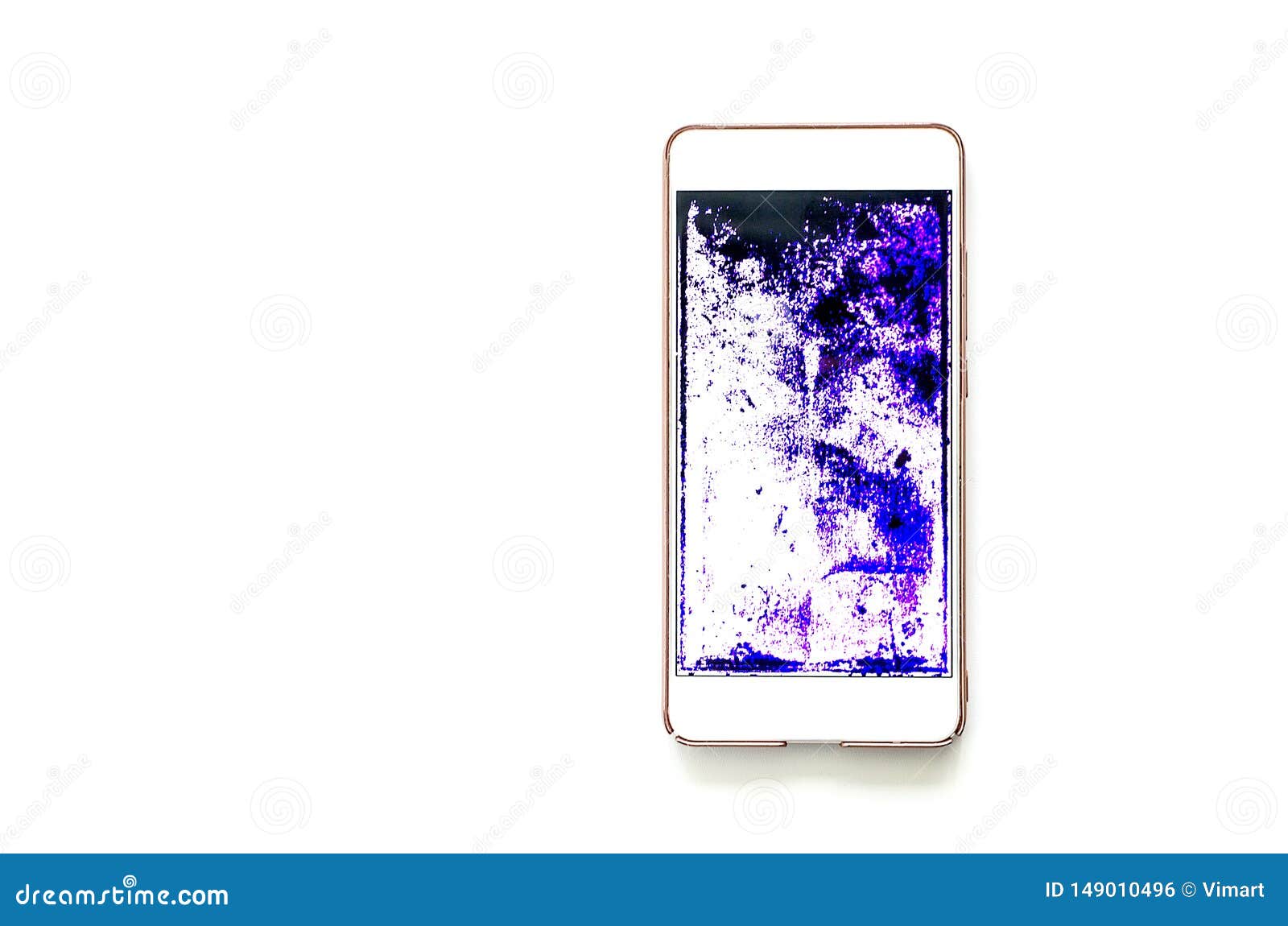 Phone with a Screen. Dark Purple, Blue and Black Over the Entire Surface Stock Photo - Image of glass, object: 149010496