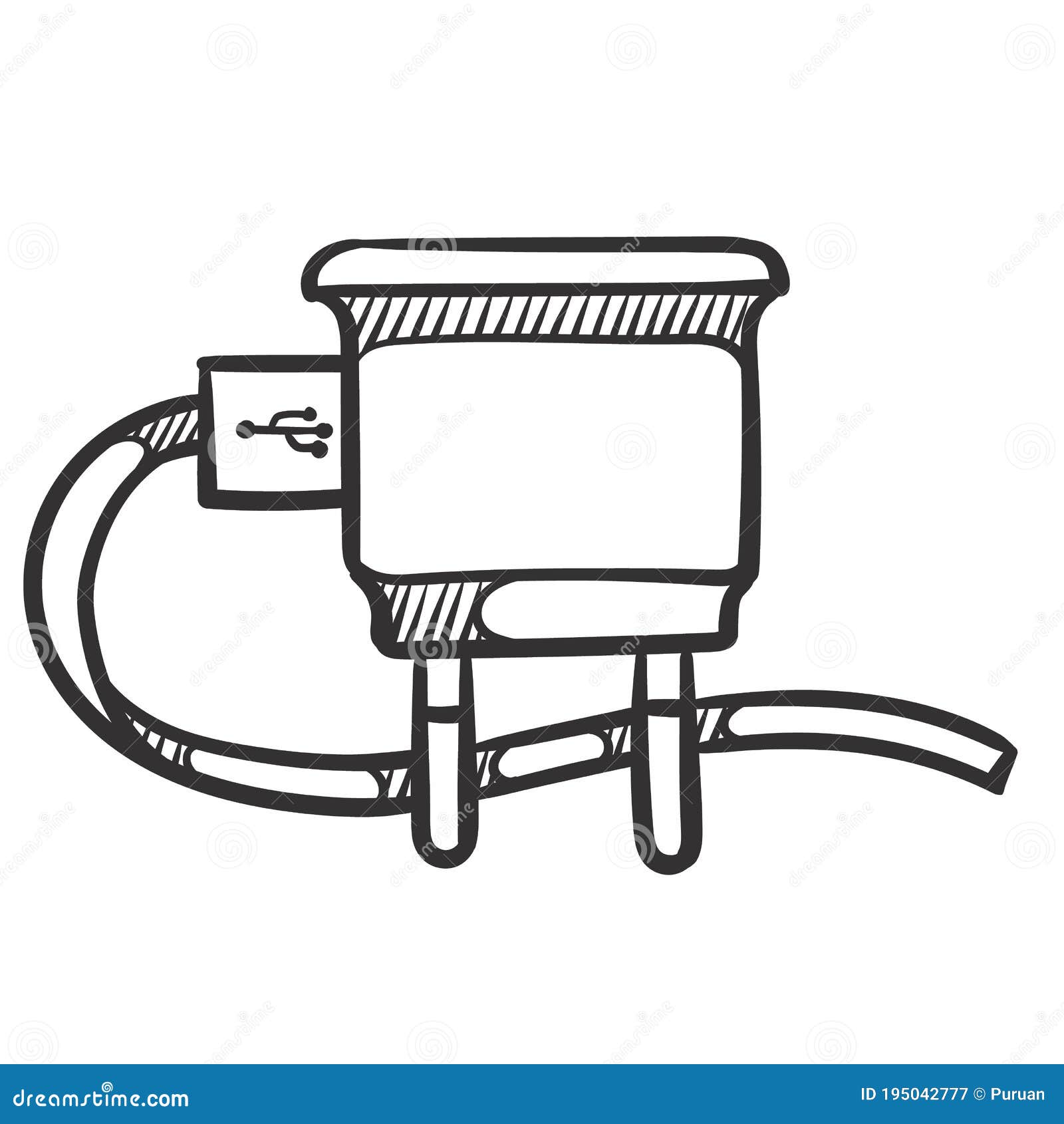 Simple Vector Hand Draw Sketch Ilustarion Safe way to use Electricity  Cable Extension with smartphone charger and other device cable attached  Stock Vector  Adobe Stock