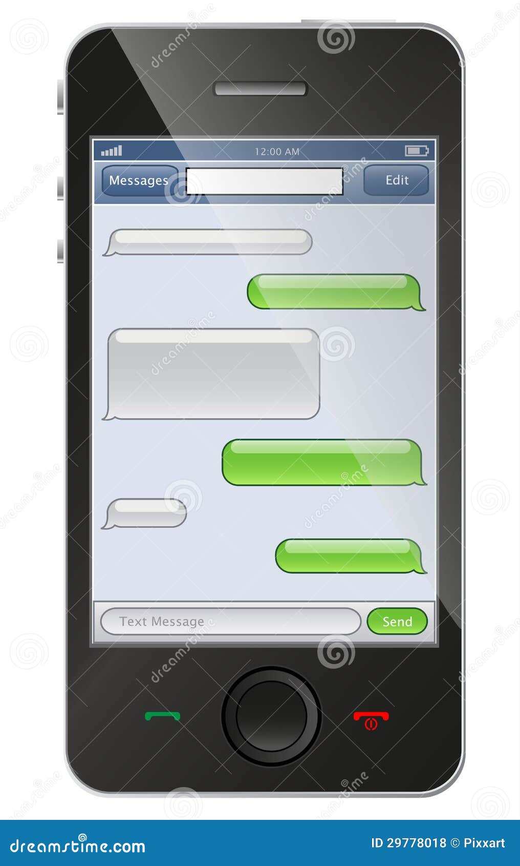 Phone With Chat Template Royalty Free Stock Photos - Image: 29778018