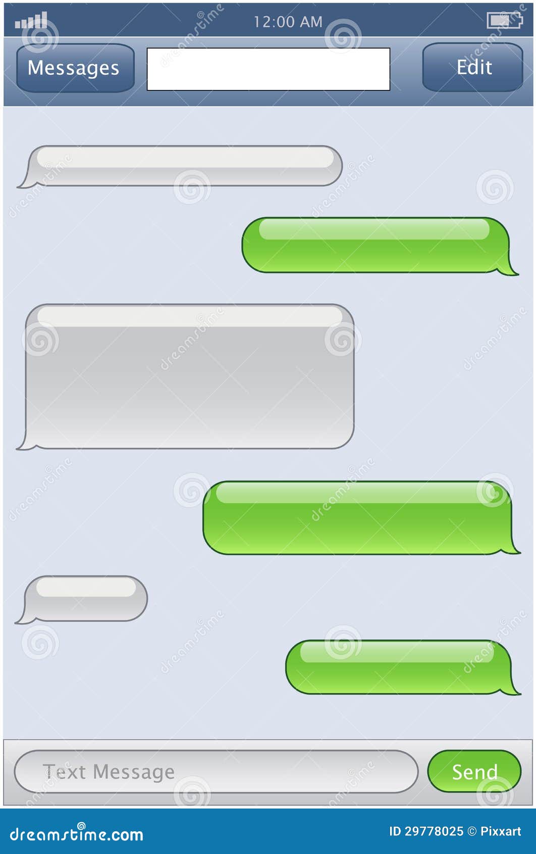 phone chat template white 29778025