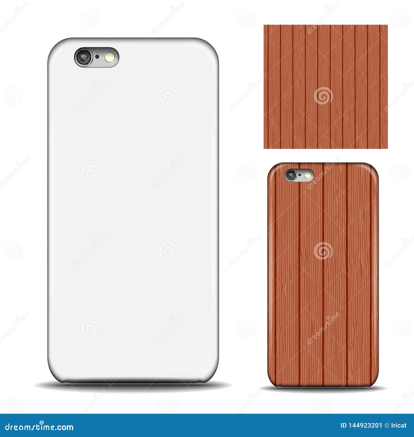 Phone Cover. Reverse Side Of Smartphone. Wood Texture ...