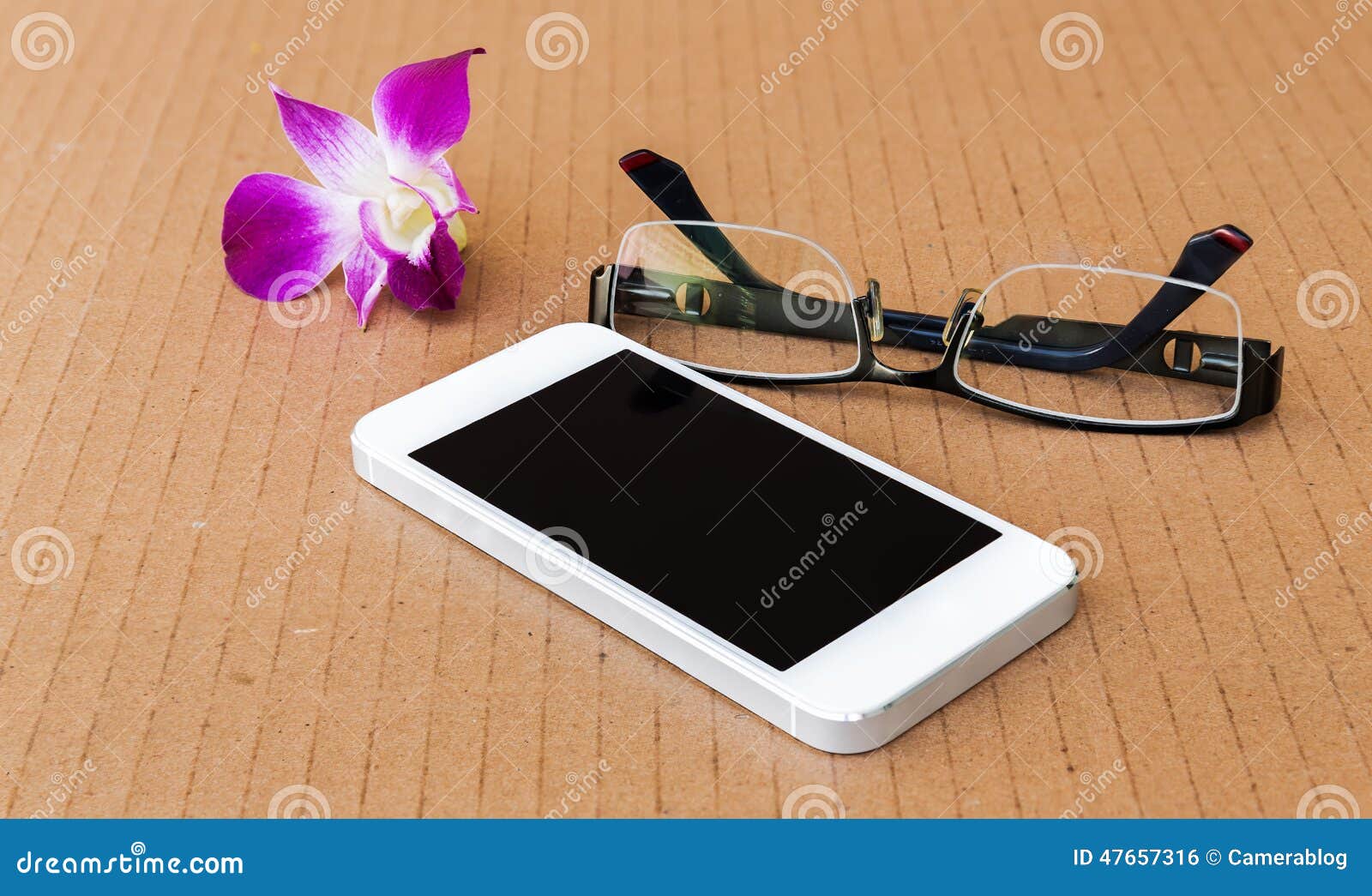 Phone and glasses stock photo. Image of display, organizer 47657316