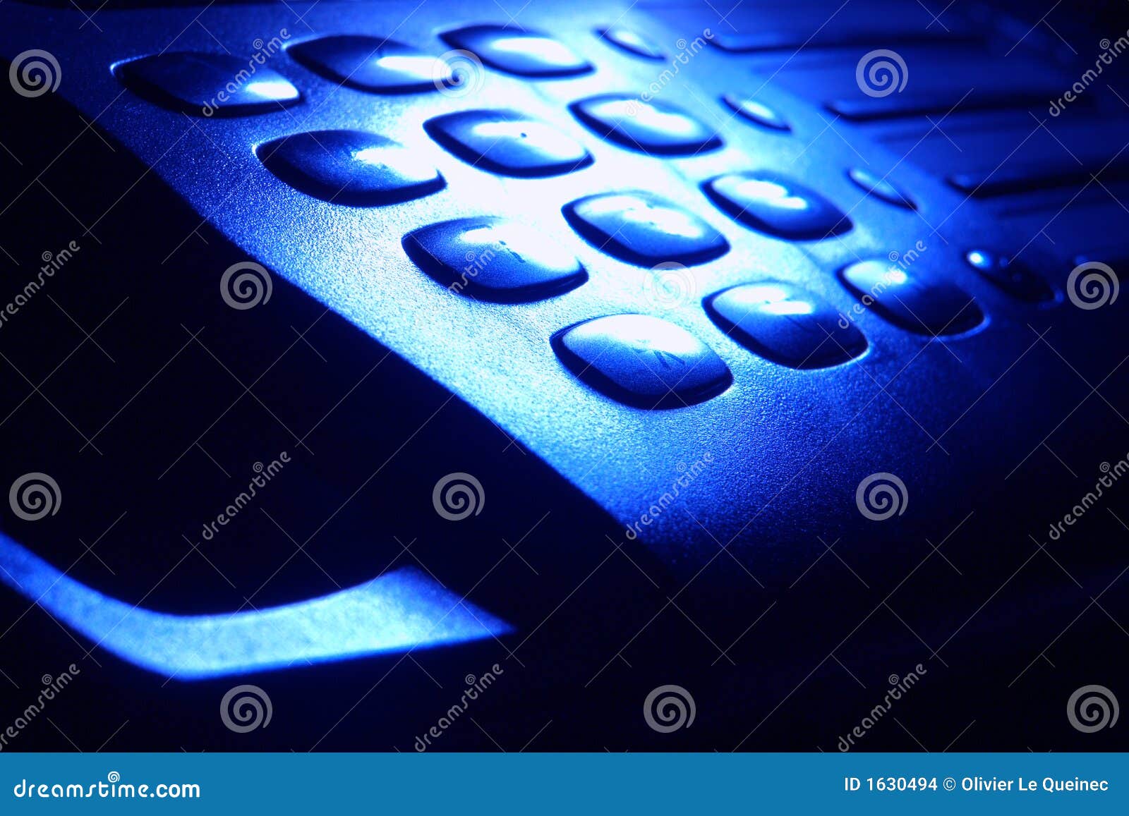 Phone Keypad in Dramatic Blue Light Stock Photo Image of tone, dial 1630494
