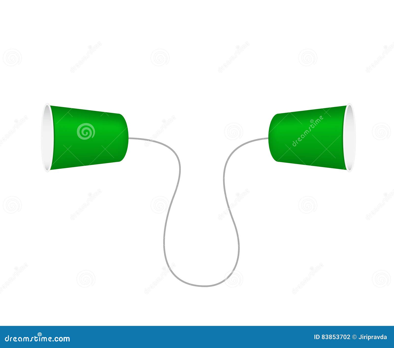 Phone Made from Plastic Cups Stock Vector Illustration of