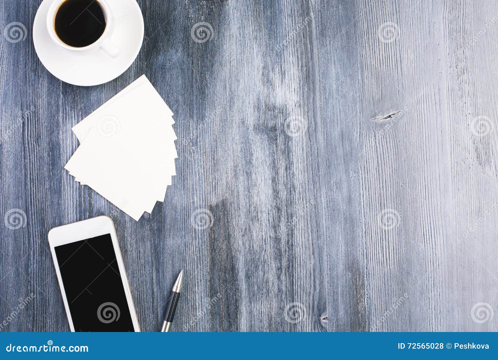 Download Phone, Paper Fan And Coffee Stock Photo - Image of mockup, close: 72565028