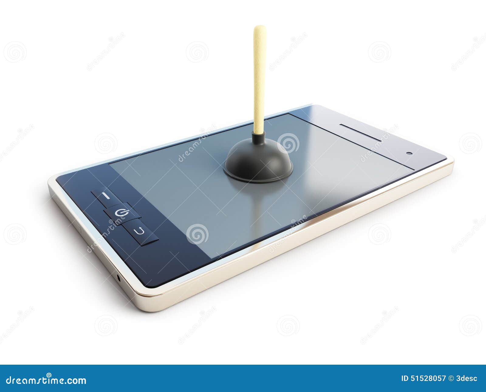 Phone plunger stock illustration. Illustration of media 51528057