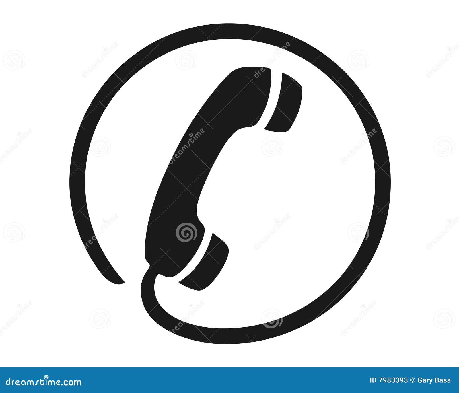 Phone receiver symbol stock illustration. Illustration of design 7983393