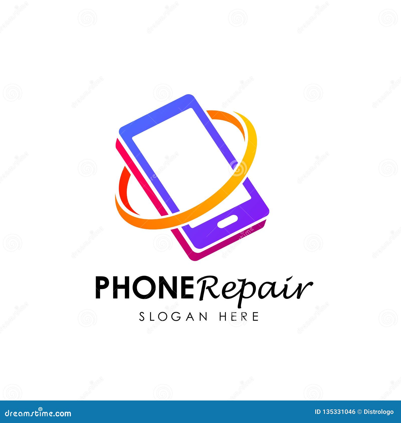 Phone Repair Logo Logo Design. Phone Shop Logo Design Stock Vector