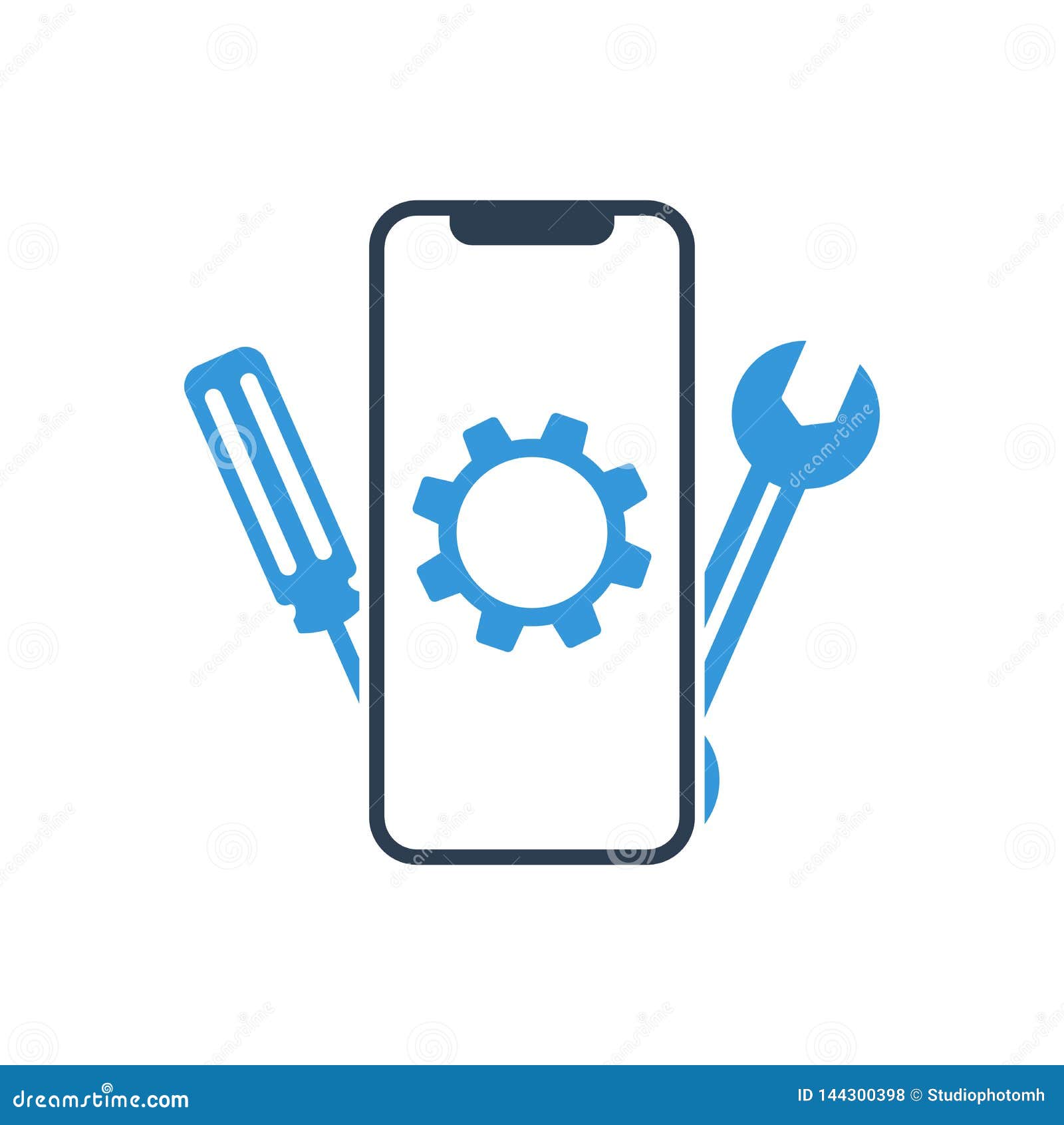 Phone Repair Logo Vector Smart Phone Device Repair Symbol Stock