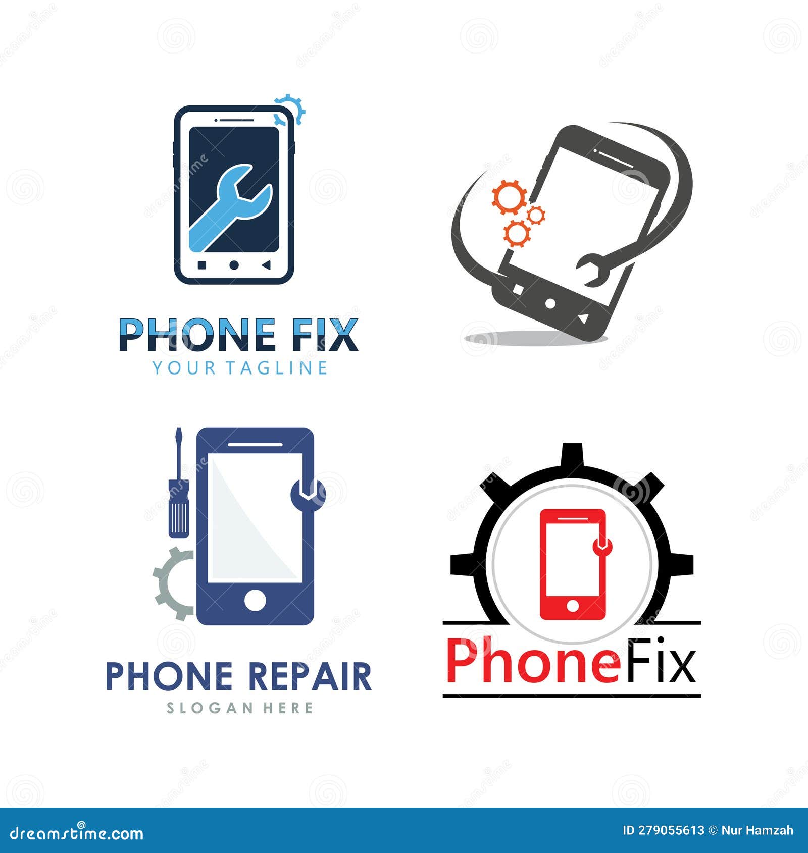 Phone Repair Service Logo Template Stock Vector Illustration of