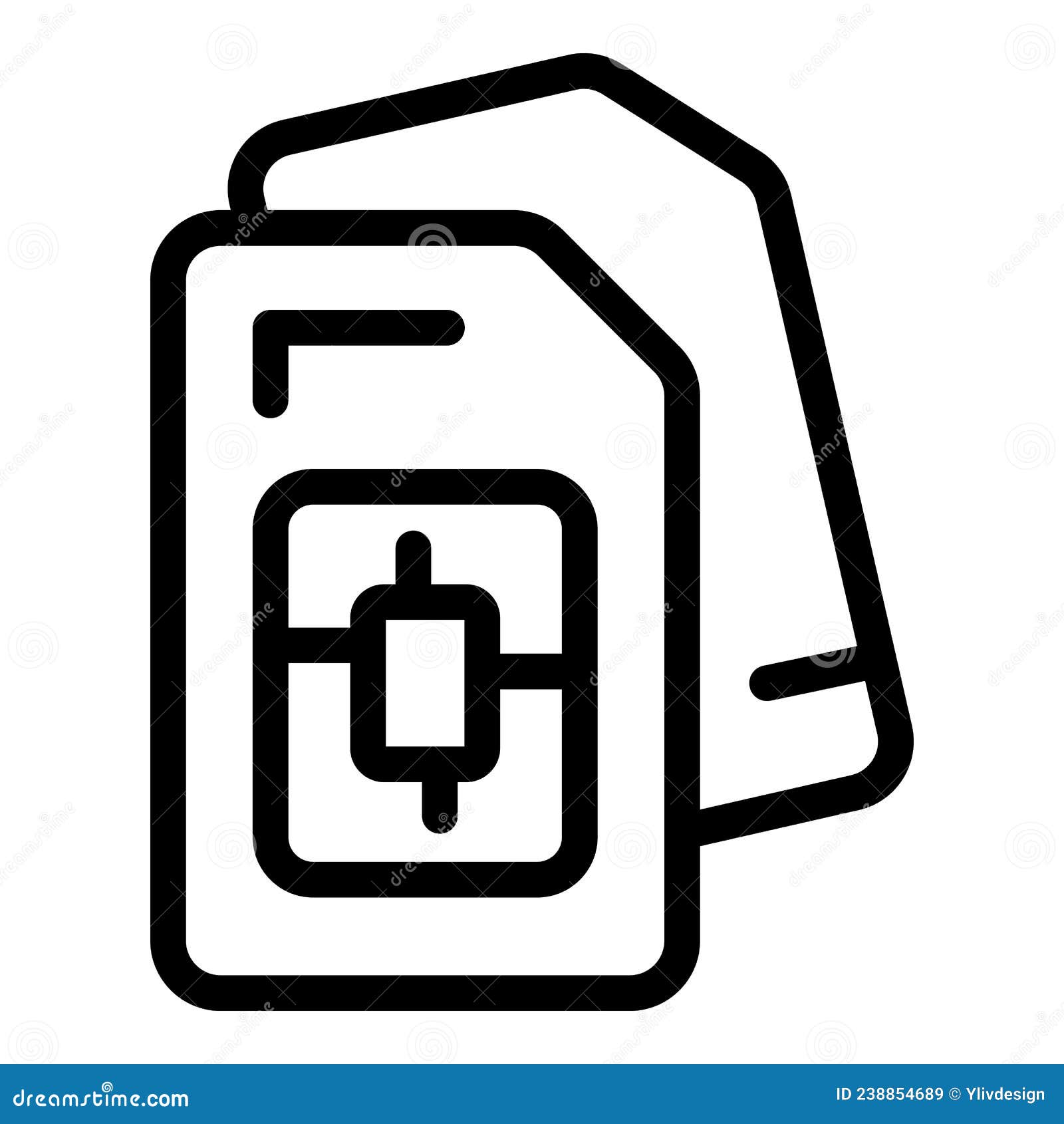 phone sim card icon outline . financial result