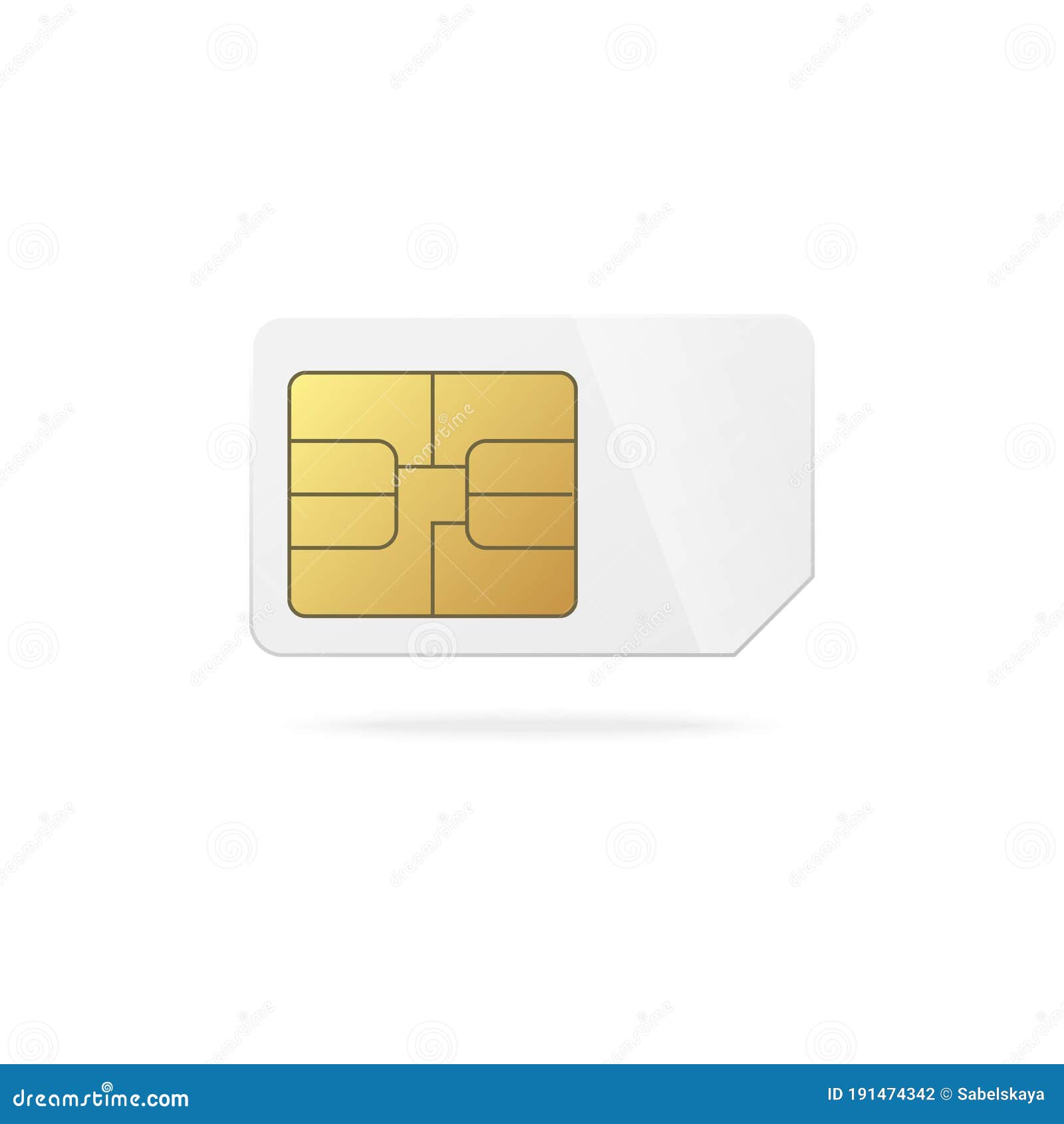 Phone Sim Card Template with Golden Chip, Realistic Vector Throughout Sim Card Template Pdf