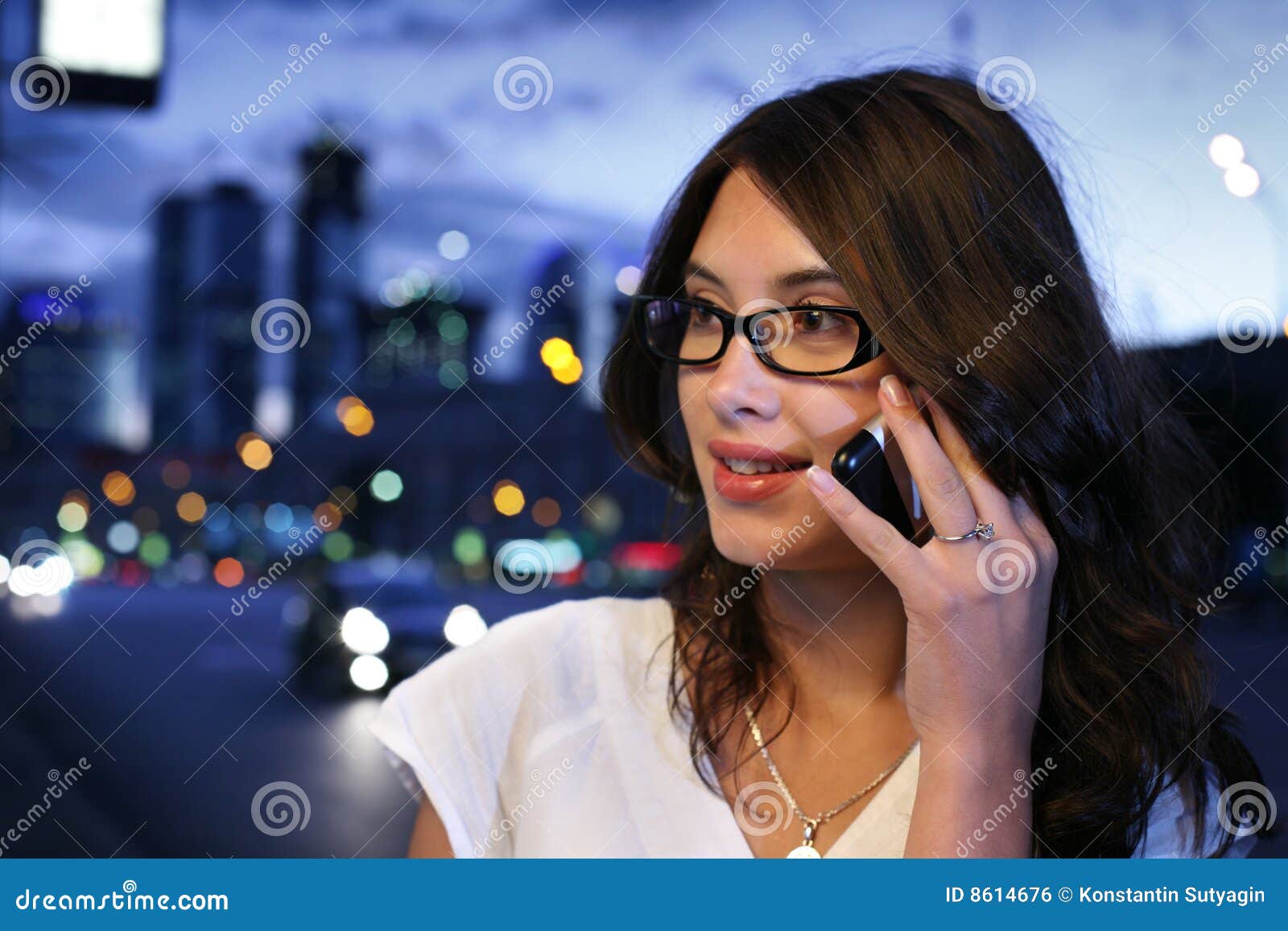 Phone talk stock photo. Image of cell, bokeh, businesswoman - 8614676