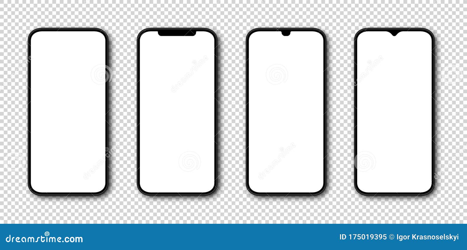 phone with white screen. smartphone mockup. cell phone with white screen. template mockup smartphone in realistic . 