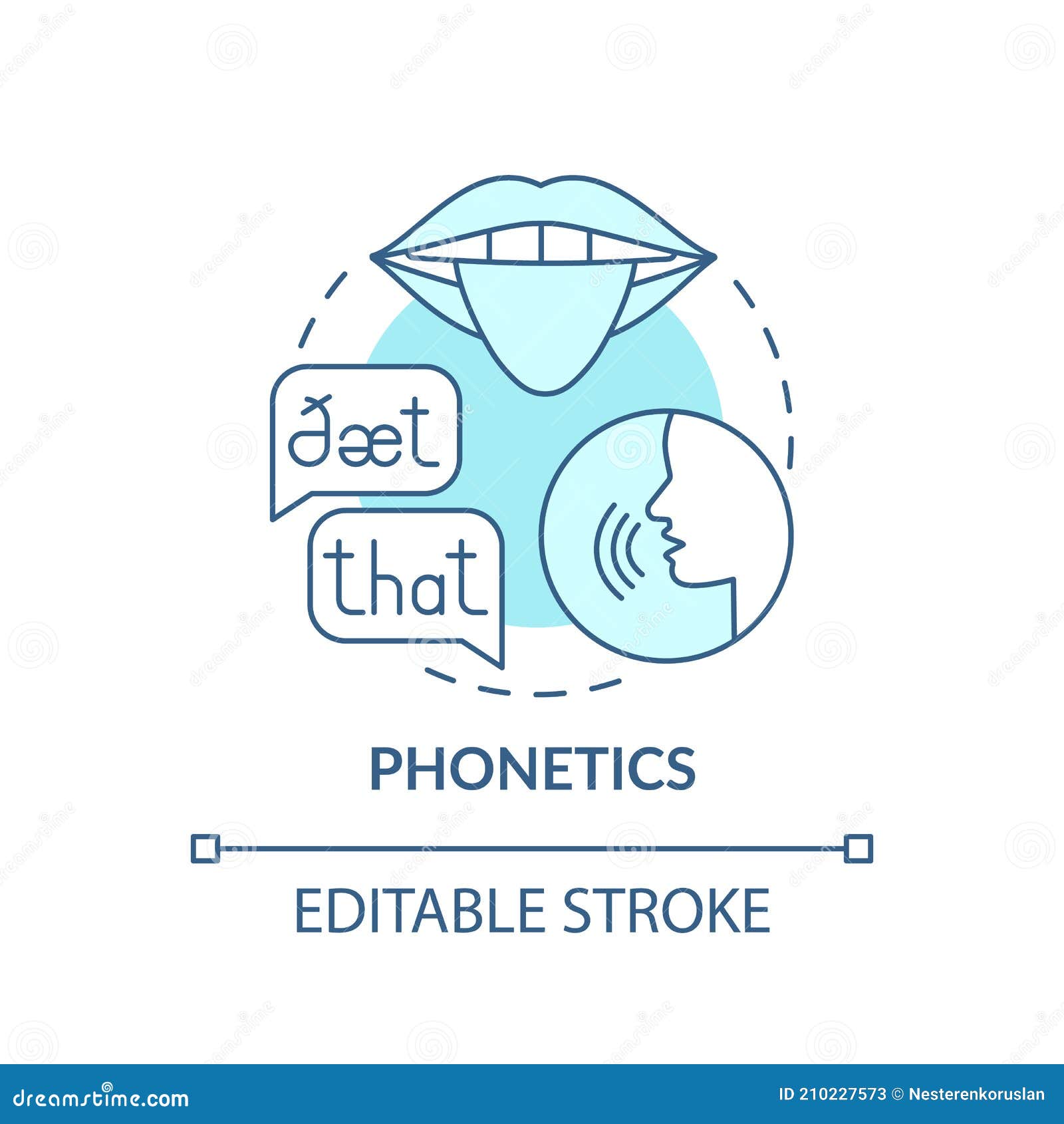 phonetics concept icon