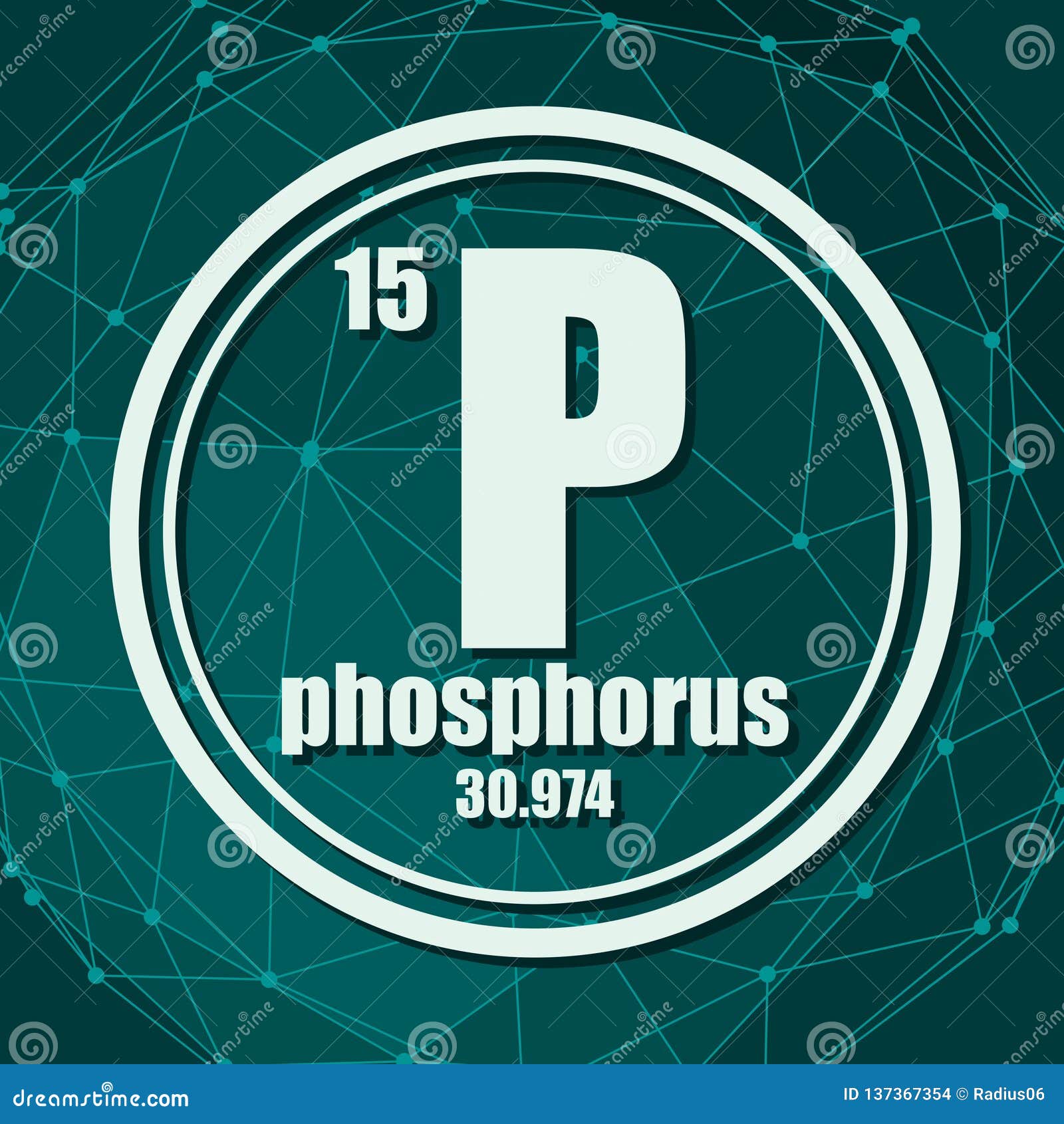 Phosphorus Chemical Symbol As In The Periodic Table Royalty Free
