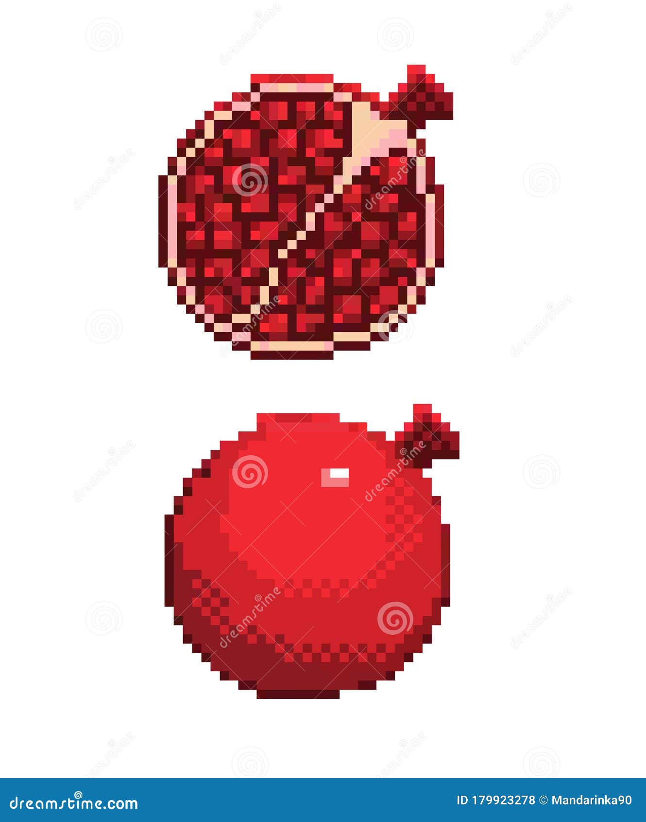 Pixel Art Garnet, 32X32 Vector Illustration Stock Vector