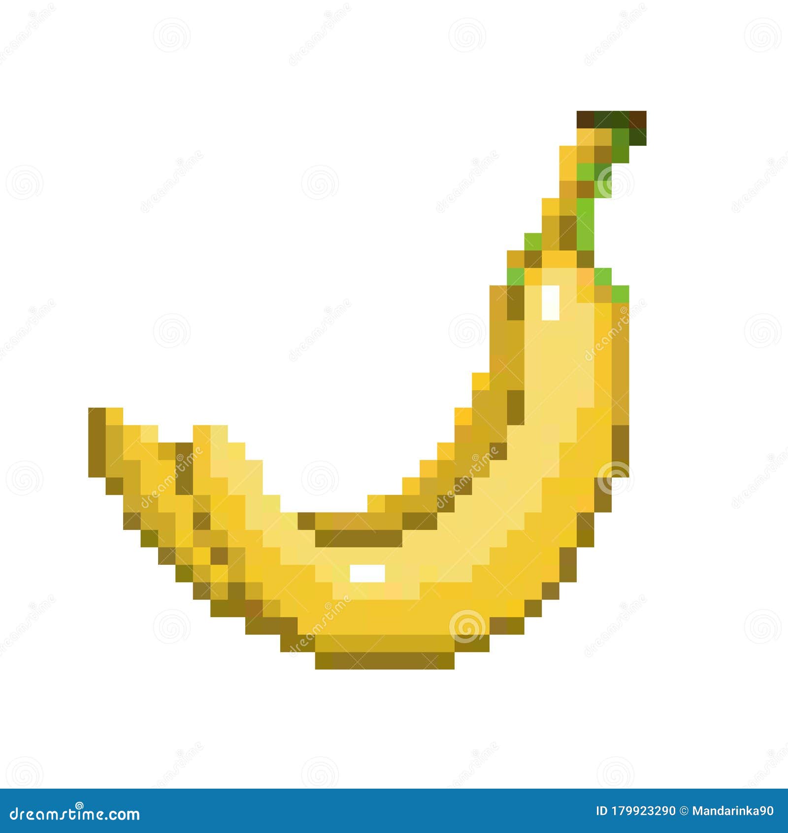 Pixel Art Banana Icon 32x32 Vector Illustration Stock Vector Illustration Of Icon Person