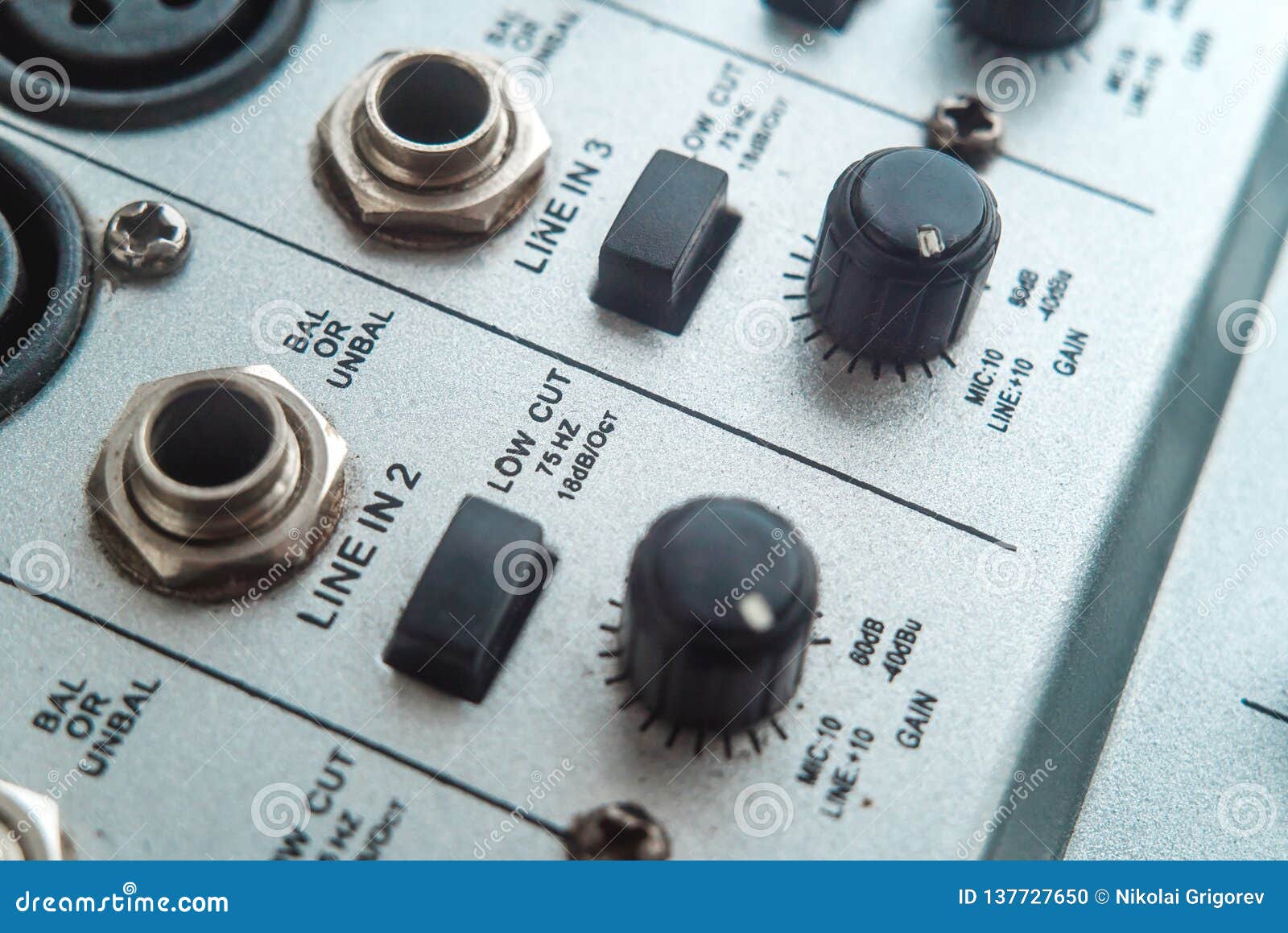 Photo of the Analog Audio Mixer Stock Photo Image of engineering