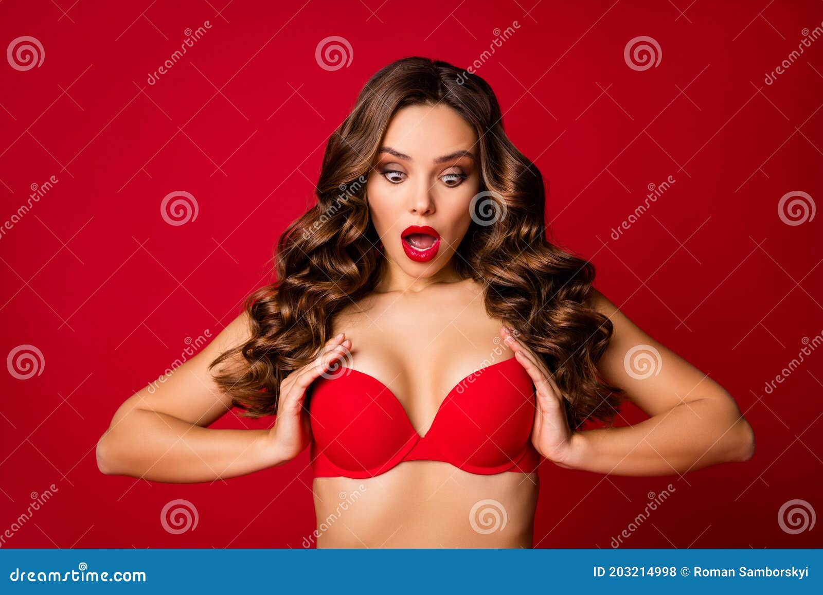 Photo of Attractive Shocked Perfect Beauty Wavy Lady Bright