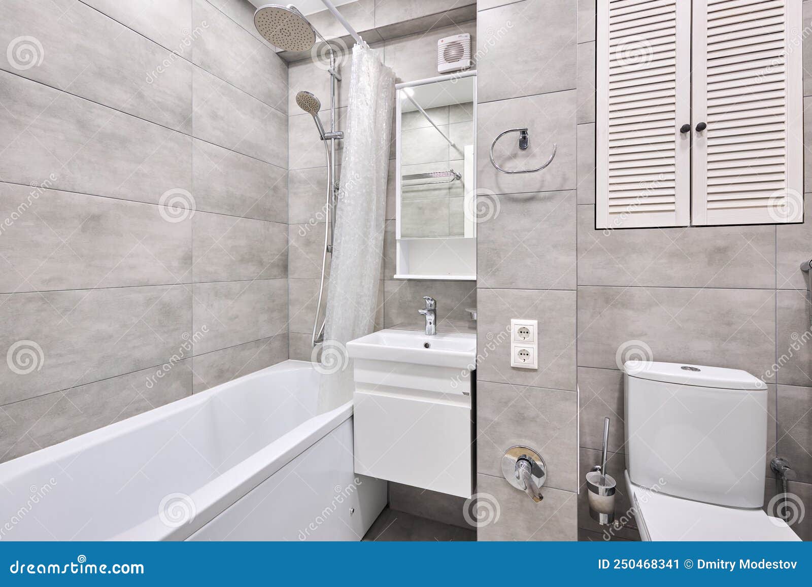 Photo of a Bathroom in a Studio Apartment Stock Image Image of