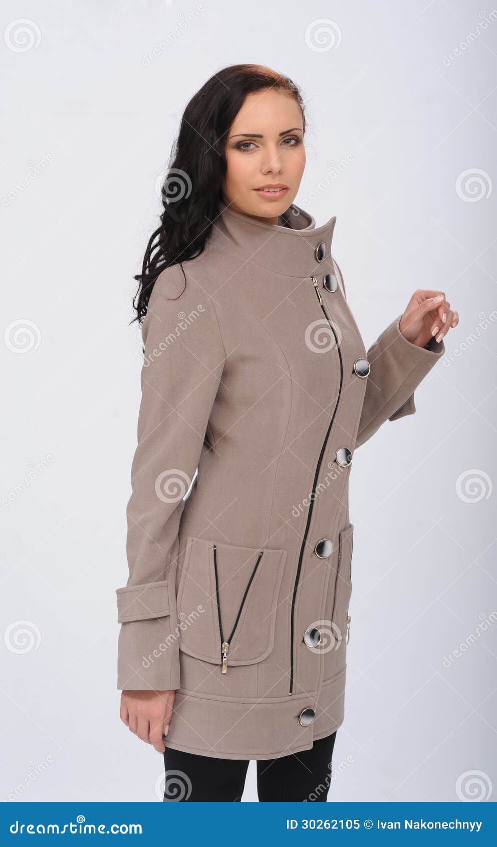Girl in coat stock image. Image of portrait, light, body - 30262105