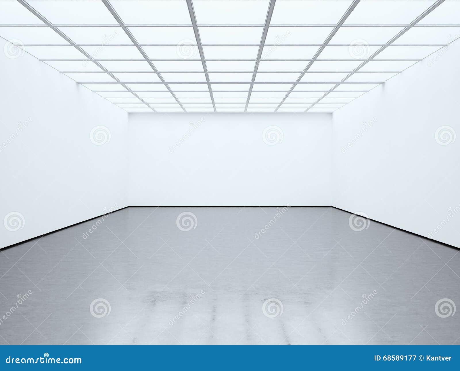 photo blank white empty room contemporary gallery. modern open space expo with concrete floor. place for business