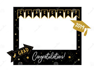 Photo Booth Props Frame for Graduation Party Stock Vector ...