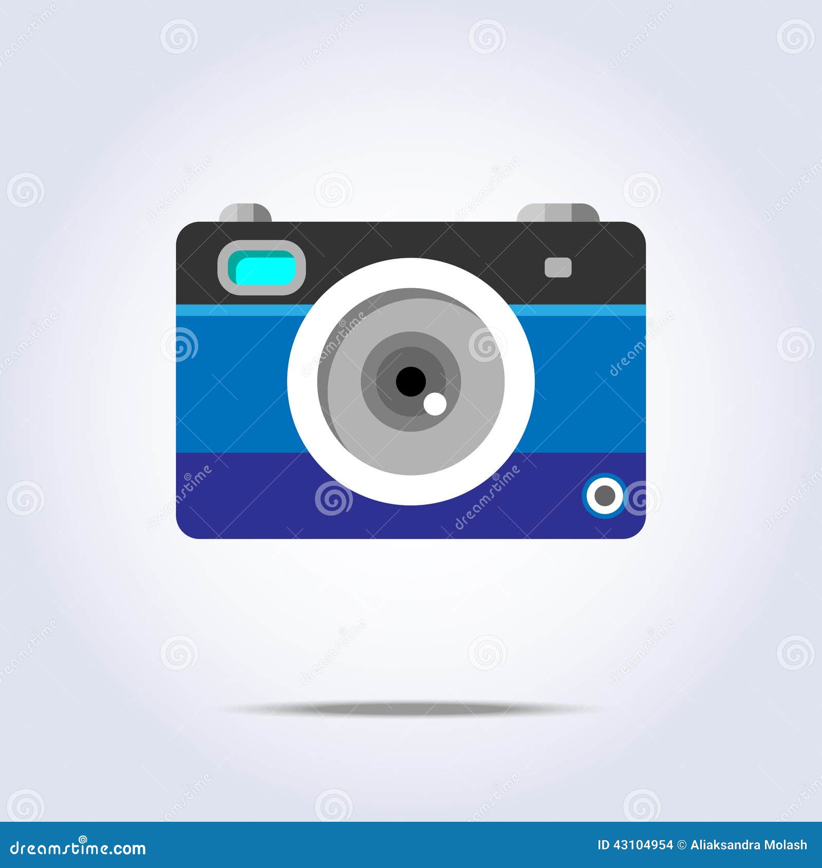 Photo Camera Icon Blue Color Stock Vector Image 43104954