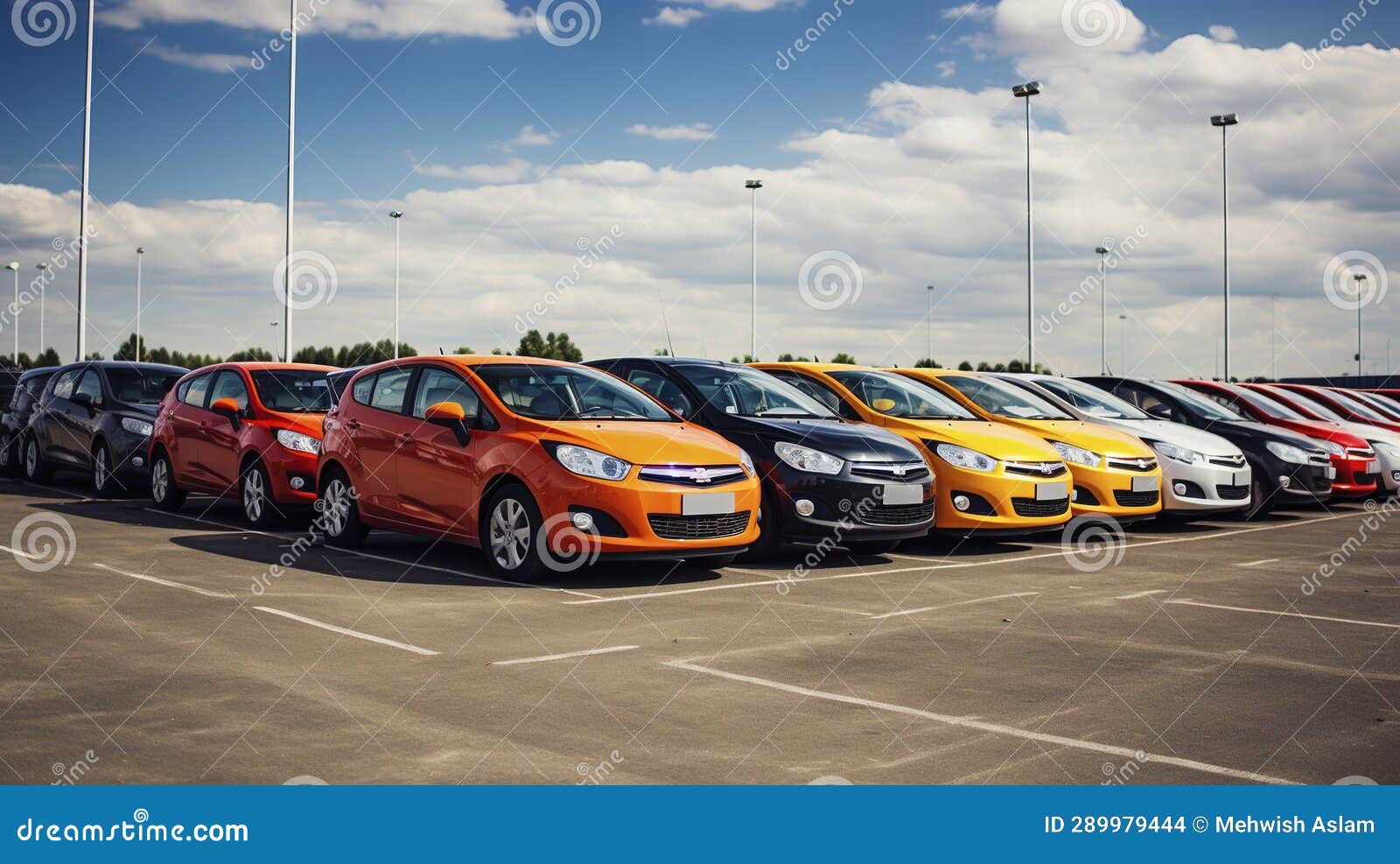 A Photo of a Car Rental Fleet Management Stock Illustration