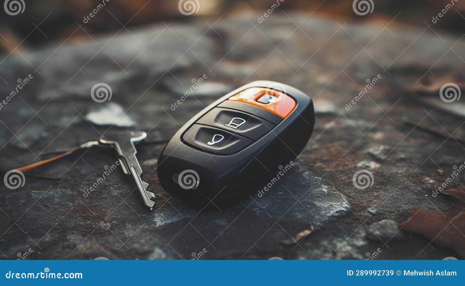 A Photo of a Car Rental Remote Keyless Entry Stock Illustration