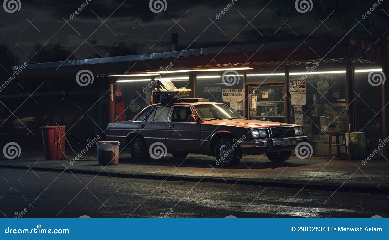 A Photo of a Car Rental Roadside Assistance Service Stock Illustration