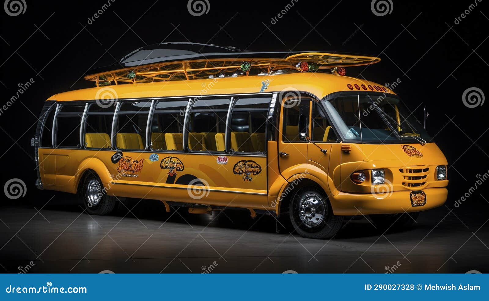 A Photo of a Car Rental Shuttle Bus Stock Illustration Illustration