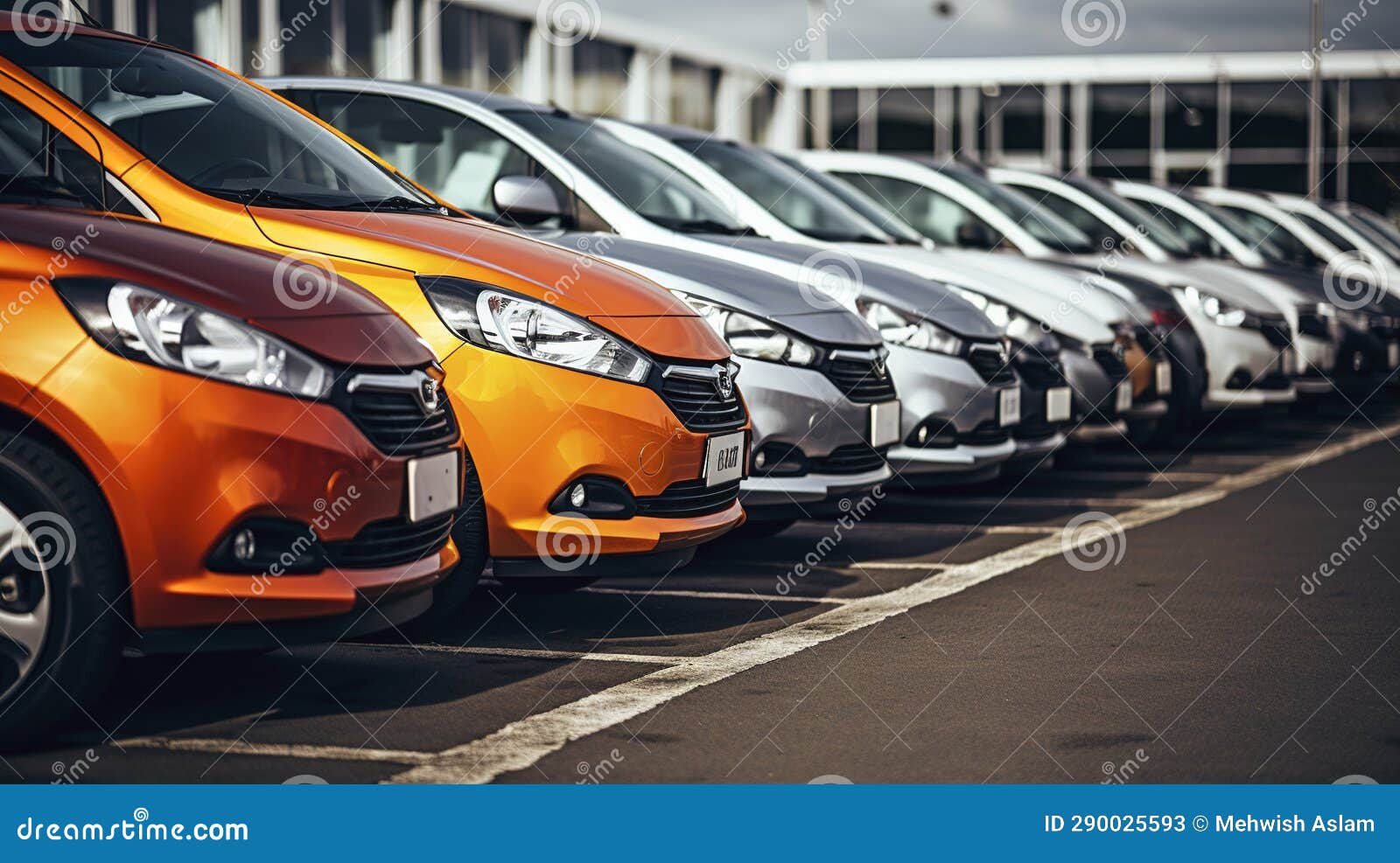 A Photo of a Car Rental Vehicle Selection Stock Illustration