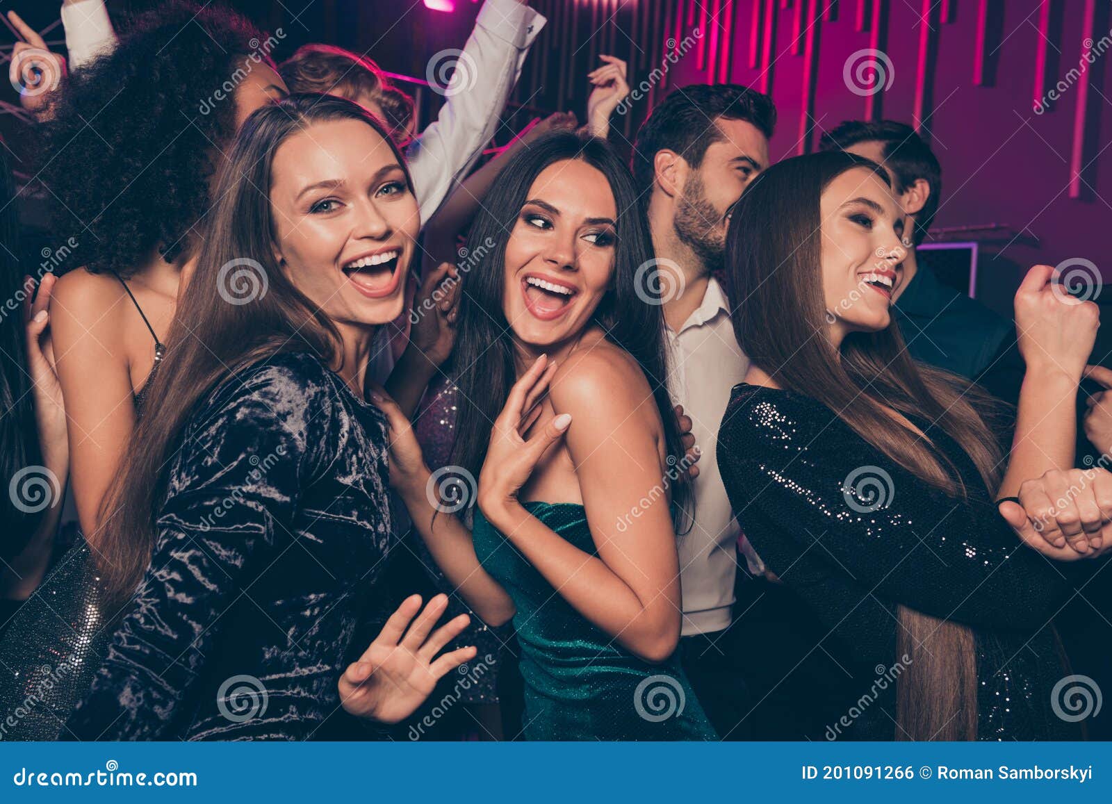 Photo of Cheerful Laughing Happy Beautiful Girls Wearing Fashionable ...