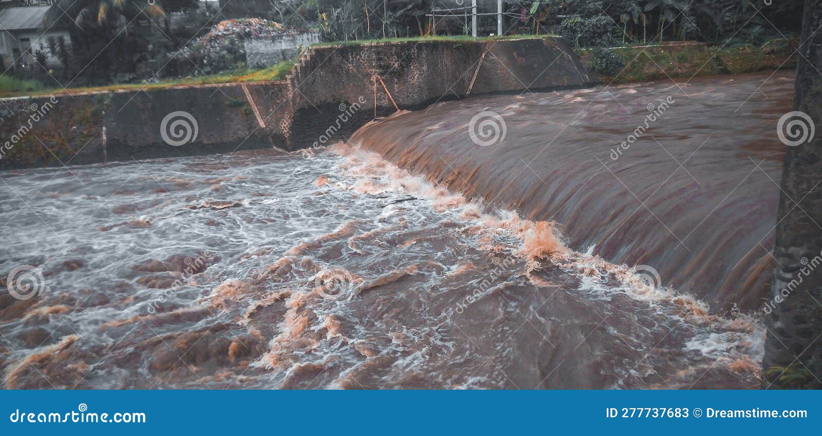 A Photo of Cloudy River Water Added with a Dark Filter To Make it Cool