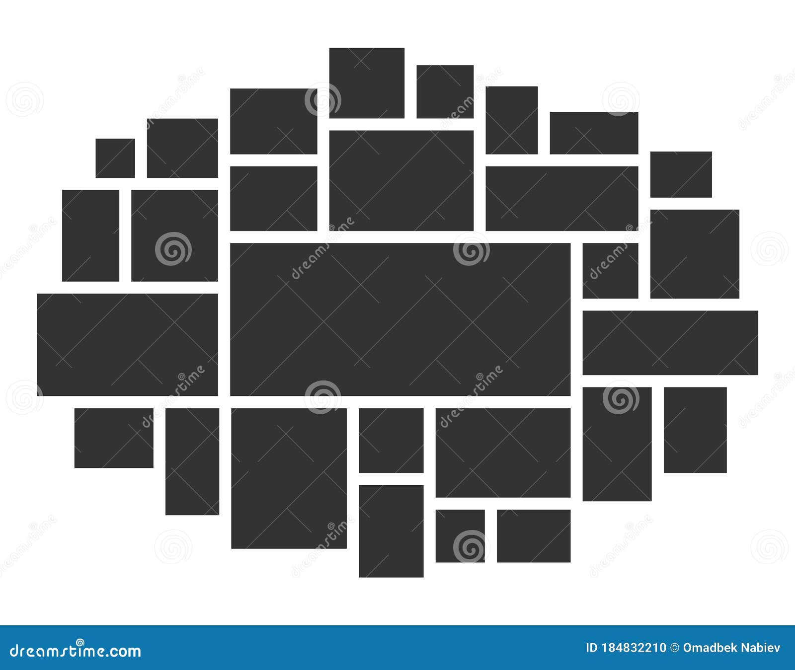 Photo Collage Composition Template Stock Vector Illustration of Photo Collage Composition Template Stock Vector Illustration of
