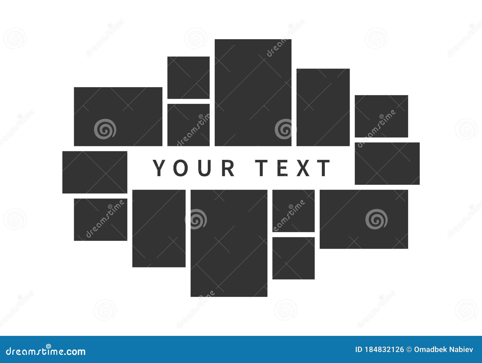 Photo Collage Frames Template for Interior Design Stock Vector Photo Collage Frames Template for Interior Design Stock Vector