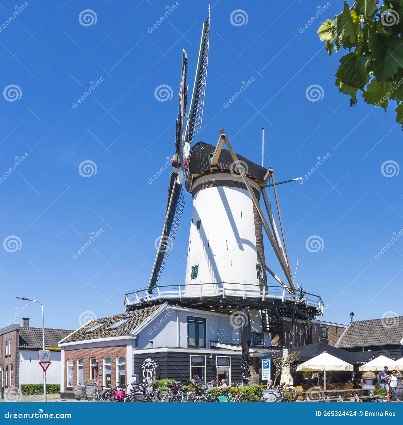 Photo of Cornmill De Arkduif Along the Oude Rijn in Bodegraven, the
