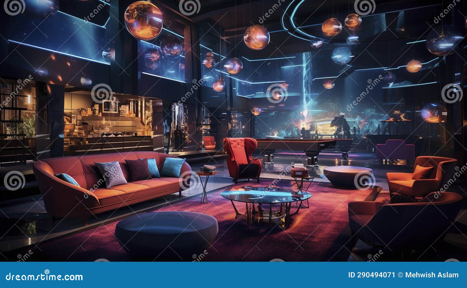 A Photo of an Event Venue Lounge Area with Virtual Reality Experience