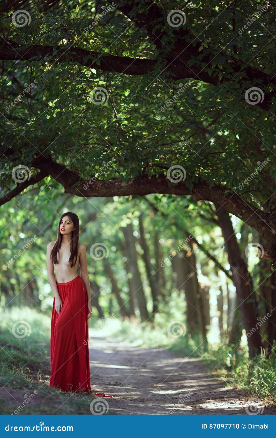 Little Girl In The Forest Topless