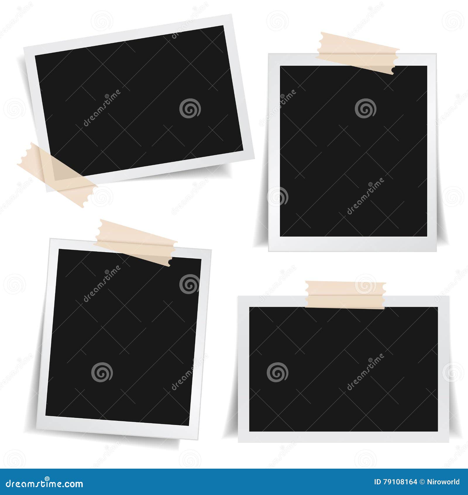 Photo Frame Adhesive Tape Collection Stock Vector - Illustration of tape,  frame: 79108164